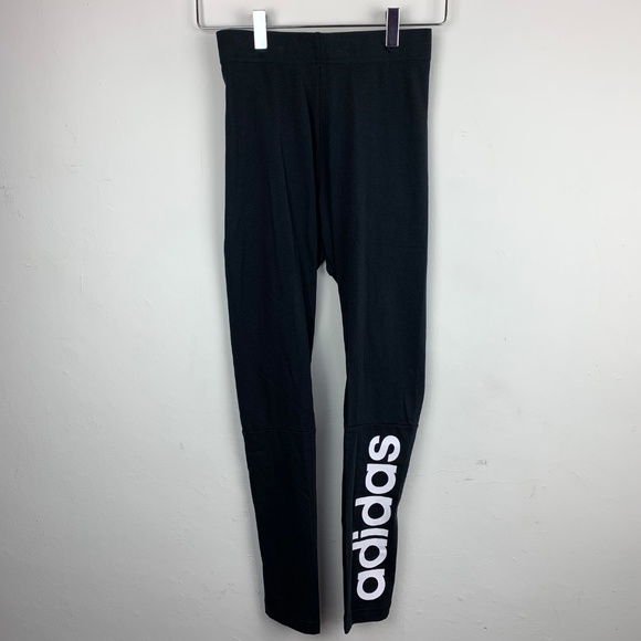 ADIDAS — Black Logo Essential Linear Leggings NWT - Picture 4 of 8